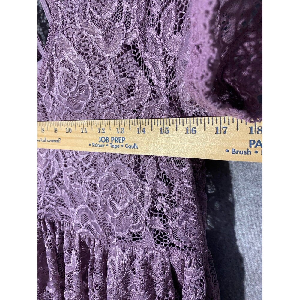 Torrid Dress 10 00 M/L Purple Rose Lace V-Neck Keyhole Mini Skater NWT New - Picture 12 of 12